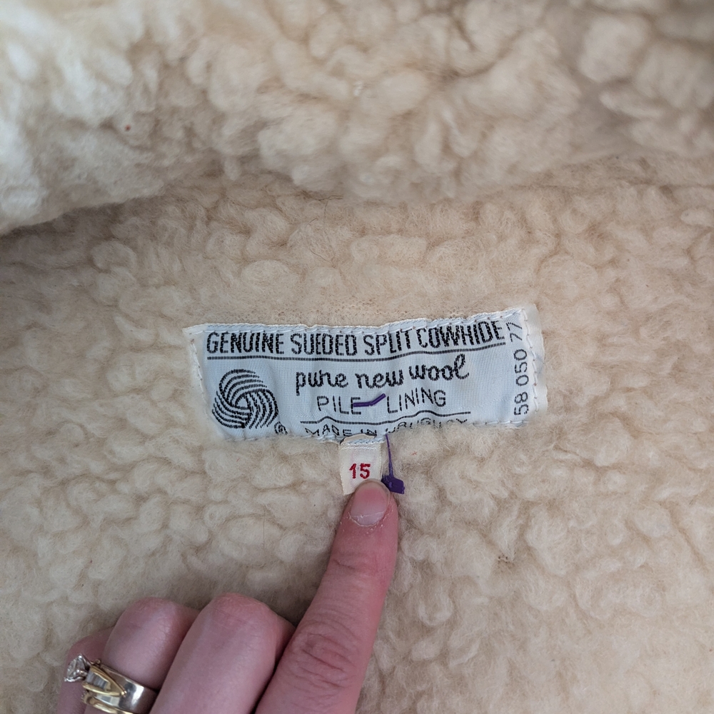 Rust Suede Hooded Jacket with Sherpa Lining - Picture 6 of 7